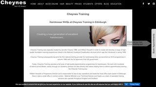 
                            4. Hairdresser Training NVQs, Cheynes Hair Salons, Edinburgh