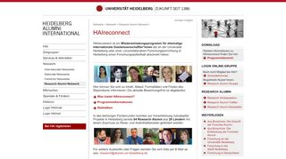 
                            13. HAIreconnect - Heidelberg Alumni International - Uni Heidelberg