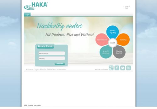 
                            2. HAKA Home Hilfe & FAQ Login Intranet Login Berater Portal Max ...