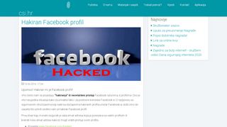 
                            12. Hakiran Facebook profil - Centar za sigurniji Internet