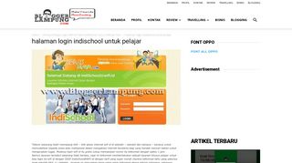 
                            12. halaman login indischool untuk pelajar | Blogger Lampung | Personal ...