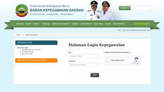 
                            13. Halaman Login Kepegawaian - BKD Blora - Kabupaten Blora