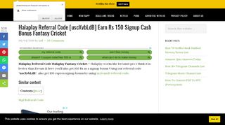 
                            8. Halaplay Referral Code [uscXvbLdB] Earn Rs 150 Signup Bonus ...