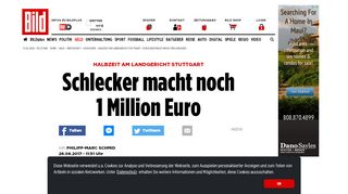 
                            11. Halbzeit am Landgericht Stuttgart - Schlecker macht noch 1 Million ...