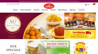 
                            3. Haldirams Online - Buy Sweets, Namkeen, Snacks, Dry-fruits, Biscuits ...