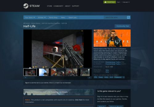 
                            9. Half-Life on Steam