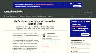 
                            7. Halfbrick reportedly lays off more than half its staff | GamesIndustry.biz