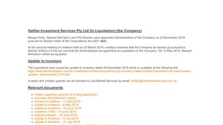 
                            9. Halifax Investment Services Pty Ltd