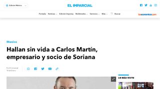 
                            9. Hallan sin vida a Carlos Martín, empresario y socio de Soriana