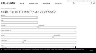 
                            3. HALLHUBER Card register