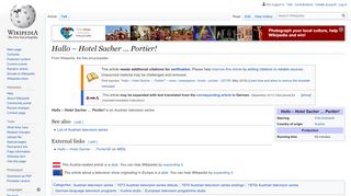 
                            9. Hallo – Hotel Sacher … Portier! - Wikipedia