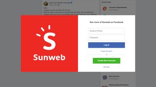 
                            2. Hallo, Inloggen op mijn sunweb lukt mij... - Ingrid van Helden ...