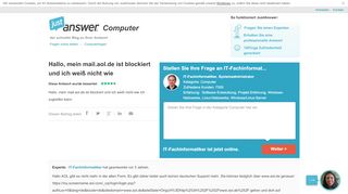 
                            7. Hallo, mein mail.aol.de ist blockiert und ich weiß nicht wie ...