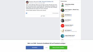 
                            7. Hallo, meine DKB App öffnet sich seit... - Benjamin Warnholz | Facebook