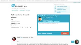 
                            11. hallo was kostet der service - JustAnswer.de