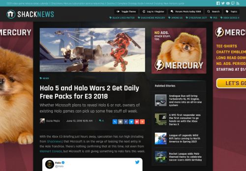 
                            11. Halo 5 and Halo Wars 2 Get Daily Free Packs for E3 2018 | Shacknews