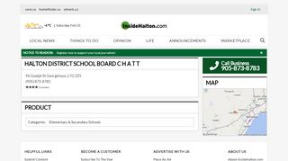 
                            6. Halton District School Board C H A T T Schools-Academic-Elementary ...