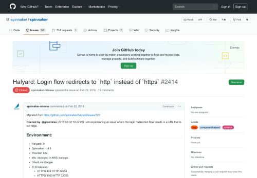 
                            4. Halyard: Login flow redirects to `http` instead of `https` · Issue #2414 ...