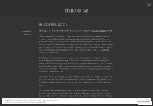 
                            12. Hamachi on Mac OS X – Command-Tab
