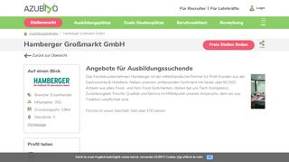 
                            8. Hamberger Großmarkt GmbH als Ausbilder: Ausbildungsplätze, Infos ...