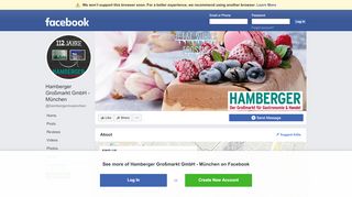 
                            2. Hamberger Großmarkt GmbH - München - About | Facebook