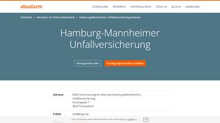 
                            6. Hamburg-Mannheimer Adresse, Telefonnumer und Fax - Aboalarm