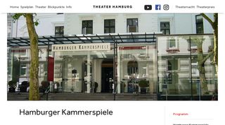 
                            10. Hamburger Kammerspiele - Theater Übersicht - Theater Hamburg