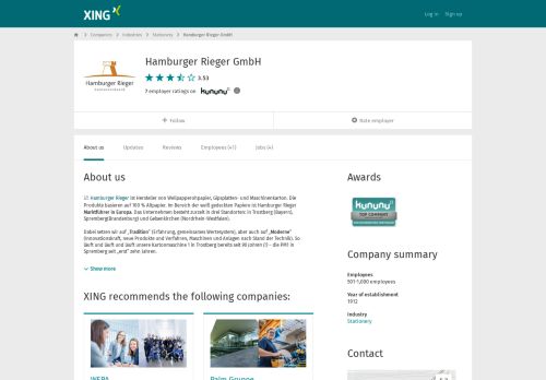 
                            8. Hamburger Rieger GmbH als Arbeitgeber | XING Unternehmen