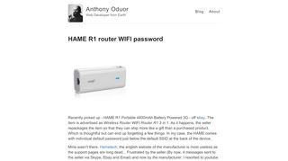 
                            12. HAME R1 router WIFI password – Web Developer from Earth