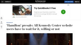
                            11. 'Hamilton' presale: All Kennedy Center website users have to wait ...