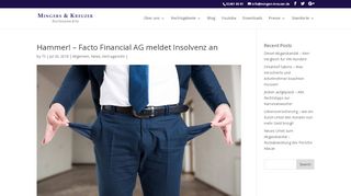 
                            11. Hammer! – Facto Financial AG meldet Insolvenz an - Mingers & Kreuzer