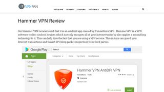 
                            6. Hammer VPN Review - VPN Fan