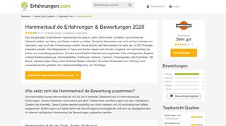 
                            13. ᐅ Hammerkauf.de Erfahrungen aus 21 Bewertungen » 3.4/5 im Test