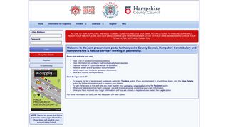 
                            2. Hampshire County Council Electronic Tendering Site - Home