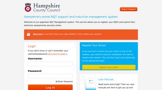 
                            8. Hampshire - NQT Paperless Induction and Assessment Management ...