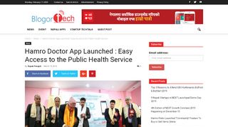 
                            11. Hamro Doctor App Launched : Easy Access to the Public Health ...