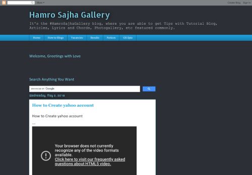 
                            5. Hamro Gallery : How to Create yahoo account