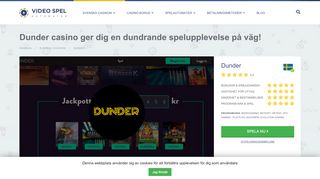 
                            10. Hämta 6 000 kronor i bonus och 200 free spins på Dunder Casino