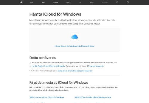 
                            12. Hämta iCloud för Windows - Apple-support