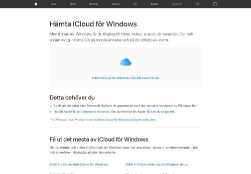 
                            3. Hämta iCloud för Windows - Apple-support