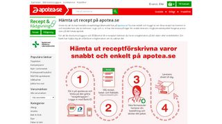 
                            4. Hämta ut recept på apotea.se