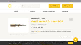 
                            9. Han E male F.O. 1mm POF | HARTING Technology Group