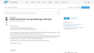 
                            9. HANA Audit does not log failed login attempts - archive SAP
