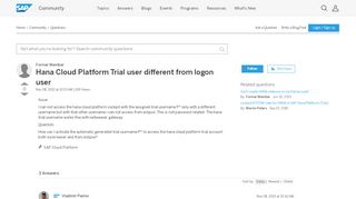 
                            1. Hana Cloud Platform Trial user different from logon user - archive SAP
