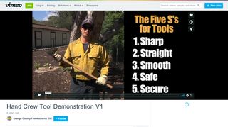 
                            11. Hand Crew Tool Demonstration V1 on Vimeo