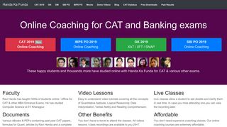 
                            2. Handa Ka Funda - Online Coaching for CAT and Banking Exams