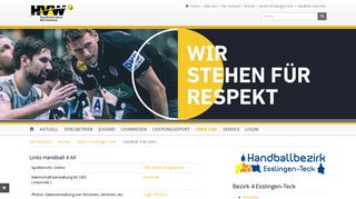 
                            3. Handball 4 All Links: HVW - Handballverband Württemberg e.V.