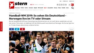 
                            11. Handball-WM: Halbfinale Deutschland - Norwegen live im TV und ...