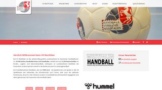 
                            8. Handballverband Westfalen: Aktuelles