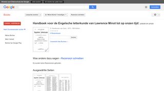 
                            8. Handboek voor de Engelsche letterkunde van Lawrence Minot tot op ...